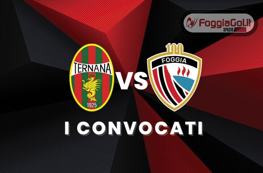  Convocati Ternana-Foggia