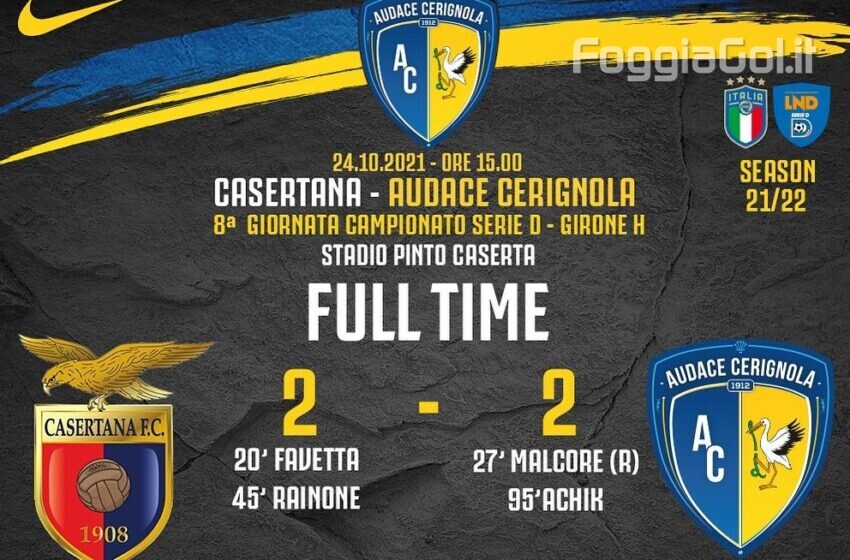 L’Audace torna a casa con un meritato pareggio