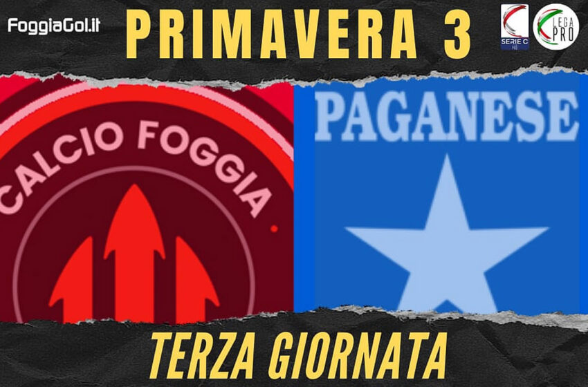  Primavera 3: Diretta Foggia-Paganese