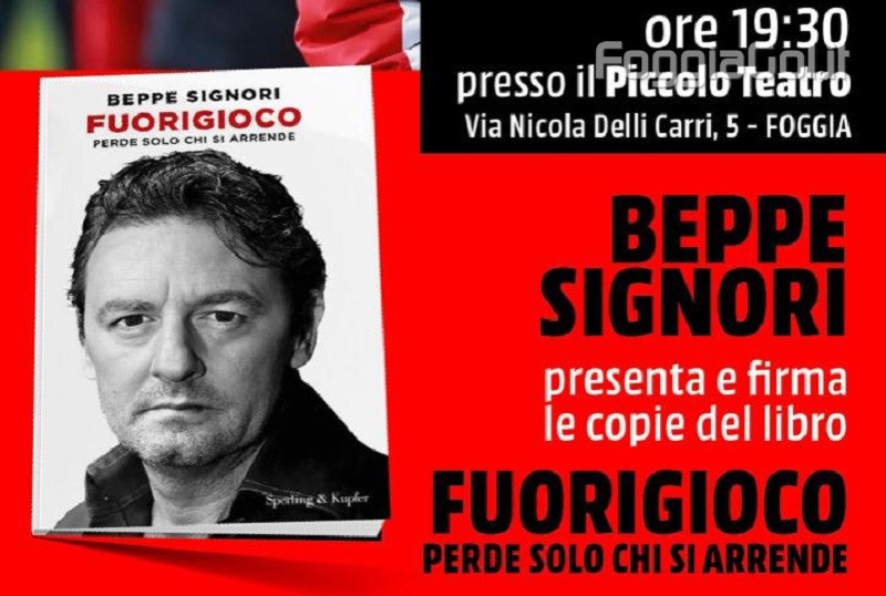  Beppe Signori presenta il suo libro ‘Fuorigioco’ a Foggia