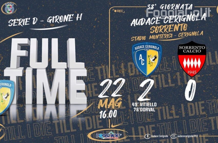  L’Audace vince anche l’ultima di campionato