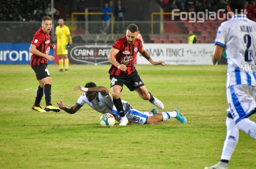  Notte fonda allo Zaccheria. Il Foggia cade sotto i colpi del Pescara (0-4)