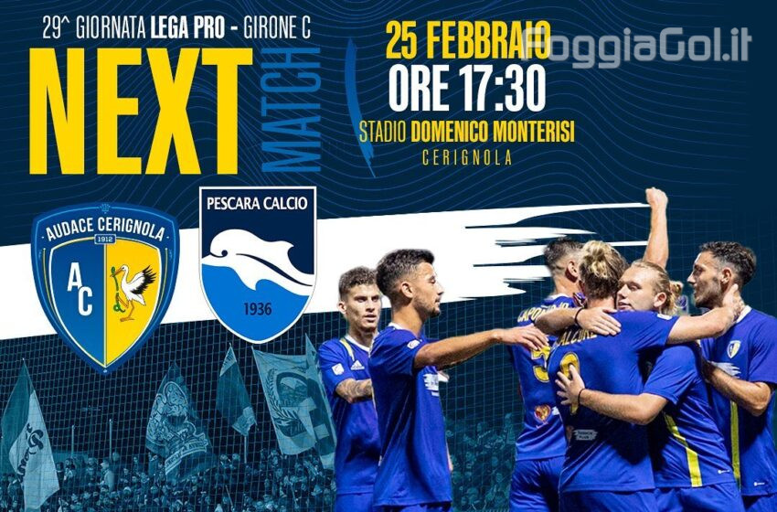  Mister Pazienza: “Domani al “Monterisi” ci sarà il Pescara, partita che entrerà nella storia dell’Audace Cerignola”