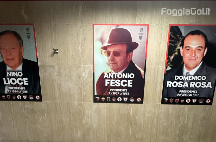  Emozioni allo Zaccheria: il Foggia rende omaggio ai Presidenti Rosa Rosa, Fesce e Lioce