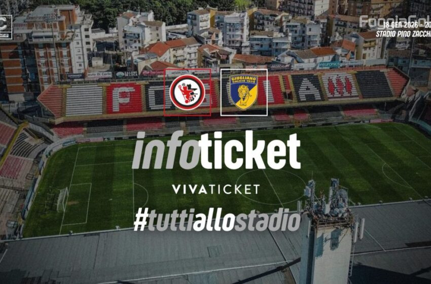  Foggia-Giugliano, alle 17 parte la vendita dei biglietti anche presso i botteghini dello stadio