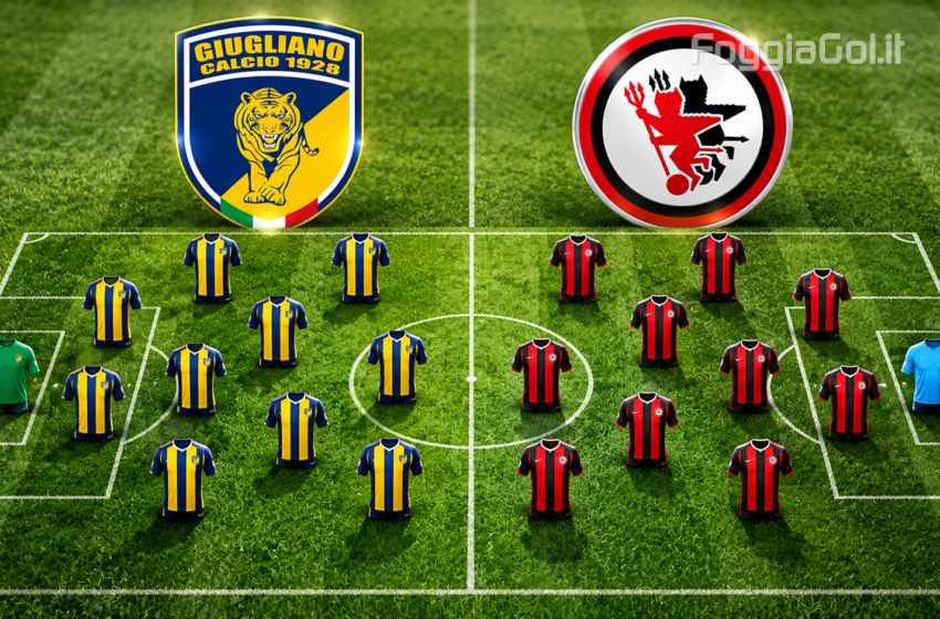 Le probabili formazioni di Giugliano-Foggia